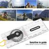 Outdoor Lightweight Plastic Map Transparent Ruler Mapping Compass Tool Accessory