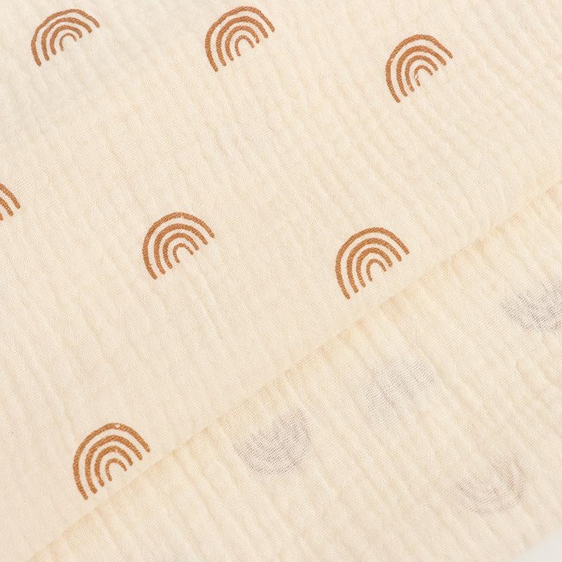 Двухслойный мультяшный радужный хлопковый марлевый слюнявчик-полотенце