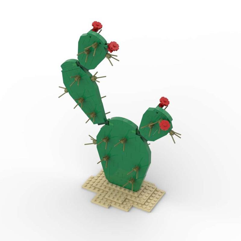 183 детали MOC Кактус с ушками кролика Строительные блоки Рождественский DIY Инженерный проект Идеально для юных новаторов STEM Образовательный подарок