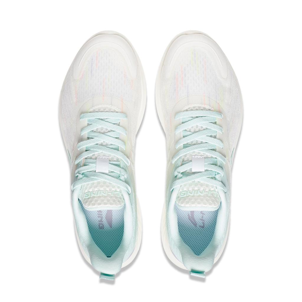 Кроссовки Li Ning легкие, мягкие, дышащие, амортизирующие, нескользящие, прочные, с низким верхом, женские, белые, синие, ARSU082-2