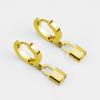 Lock Pendant Clip Earrings Geometric Fashion Jewelry Elegant Hoop Earrings  Unisex