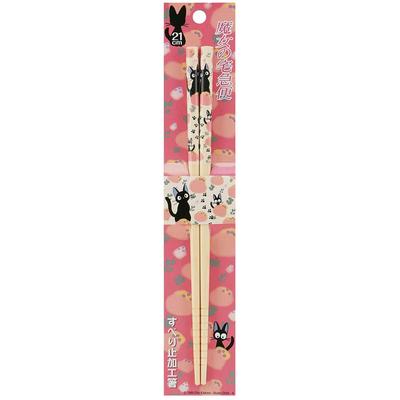 Палочки для еды Skater Bamboo 21 см - Унесенные призраками Jiji Cat Rose Design Studio Ghibli ANT4