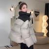 Модный контрастный цвет короткий пуховик женский зимний новый свободный воротник-стойка любовная пара теплое пальто прилив