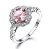 S925 Sterling Silver Luxury Fashion Morganite Ring For Women Personalized Valentine's Day Gift