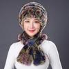 Fur Hat Female Winter Rex Rabbit Hair Middle Old Lady Warm Grandma Hat Mother Hat Old Man Hat Hair Scarf