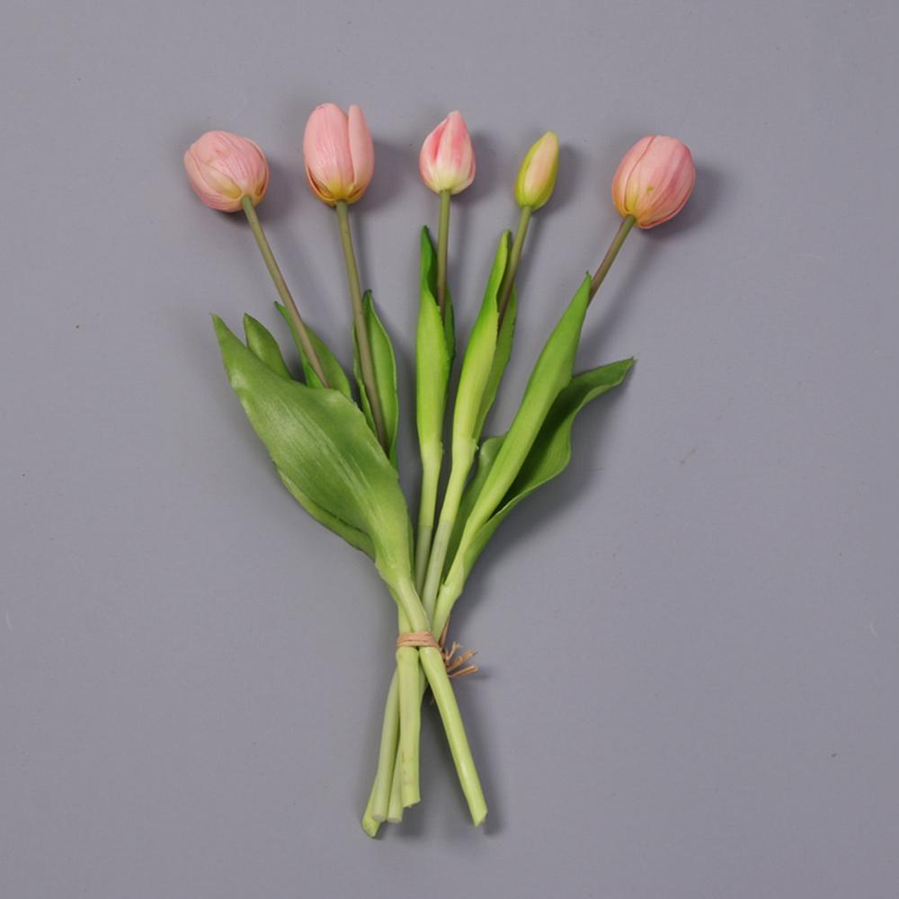 Ручные цветы Флорес Имитация Букет цветов Искусственные Тюльпаны Цветок Украшение для дома Искусственный цветок