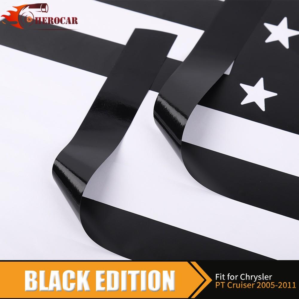 2PCS Rear Window US Flag Pattern Sticker Cover For Chrysler PT Cruiser 2005-2010