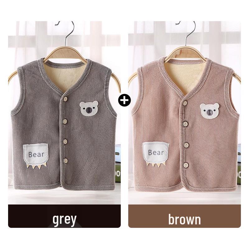 Джинци Флисовый Жилет Без Рукавов для Мальчиков и Девочек - Теплая Осенне-Зимняя Детская Жилетка