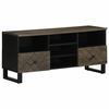 VidaXL TV Cabinet Black 100x33x46 Cm Solid Mango Wood, TV Bench, TV Stand, Multimedia Cabinet, TV Buffet, Hi-fi Cabinet, 4017702