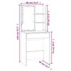 VidaXL Vanity Set with LED Cosmetic Table Makeup Vanity Table Jewelry Table Bedroom Smoked Oak 3114136