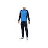 Mizuno Куртка унисекс с логотипом в стиле колор-блок, воротником-стойкой, молнией, приталенного кроя, с длинными рукавами, синяя P2MC203525