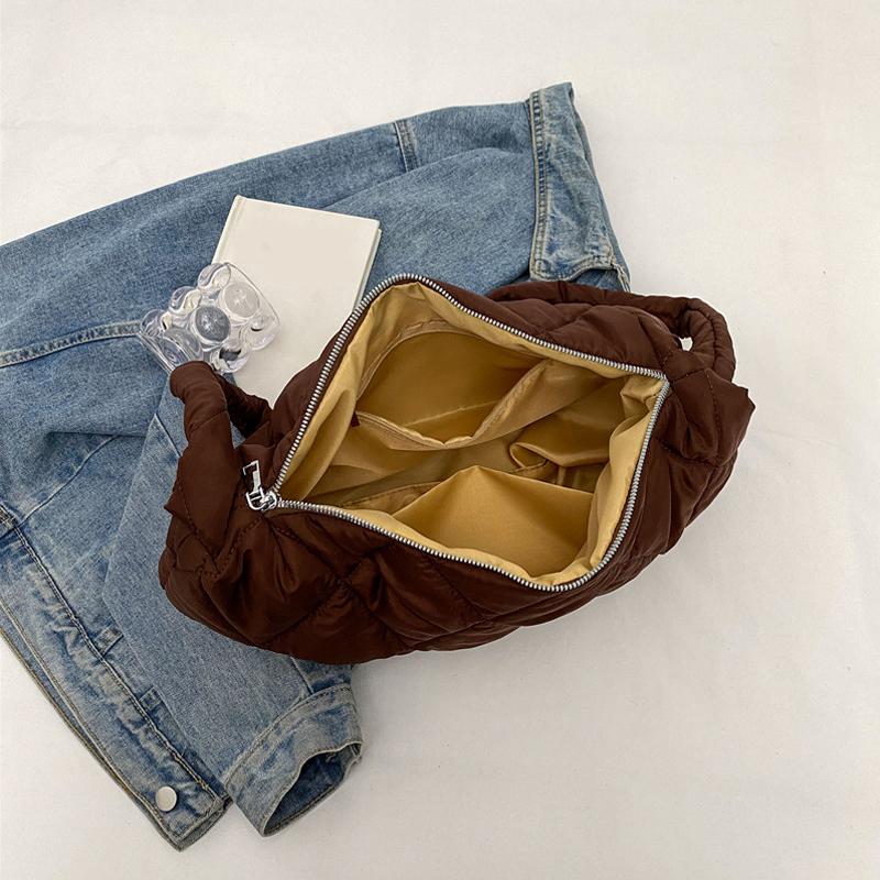 Женская модная нейлоновая сумка-ниша, повседневная сумка-пуховка через подмышку, большая вместимость, сумка через плечо на одно плечо для женщин