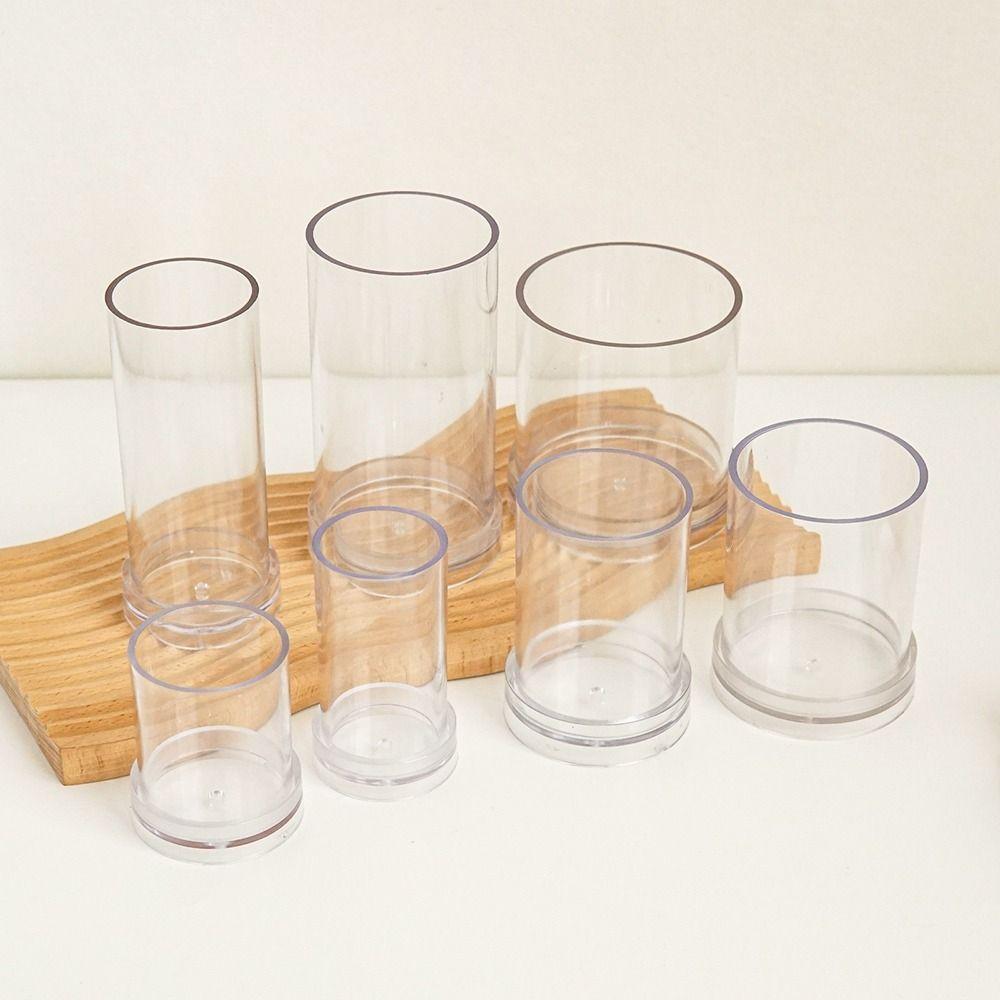 Supplies Party Clay Tools Clear Plastic Cylindrical Candle Mould Cake Decoration Church Soap Molds