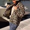 Vintage Fashion Leopard Print Loose Jacket Women Autumn Winter Casual Cardigan Top Quilted Coat Female New In Outerwear