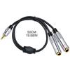 3.5mm to 6.35mm Microphone Cable 6.35mm Female to 3.5mm Male Mic Cable Balanced Shielded 6.35mm Cable for Mic Mixer