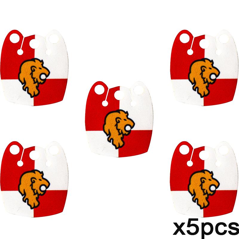 Набор строительных блоков MOC «Средневековый флаг и замок», фигурки, аксессуары, лев, орел, замок Древнего Рима, рыцарский плащ, игрушка-подарок.