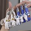 Astronaut Decor Action Figures And Moon Keychain Resin Astronaut Statue Room Office Desktop Decoration Presents Key Chain