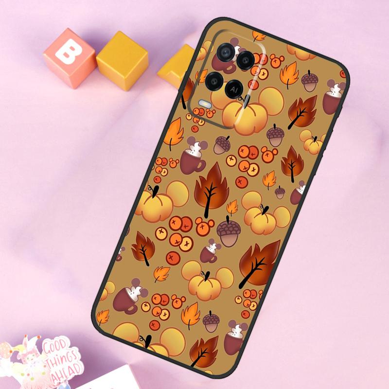 Autumn Pumpkins Case For Oppo A54 A74 A94 A40 A60 A80 A18 A38 A58 A78 A98 A96 A76 A16 A15 A17 A57 A5 A6 Pro