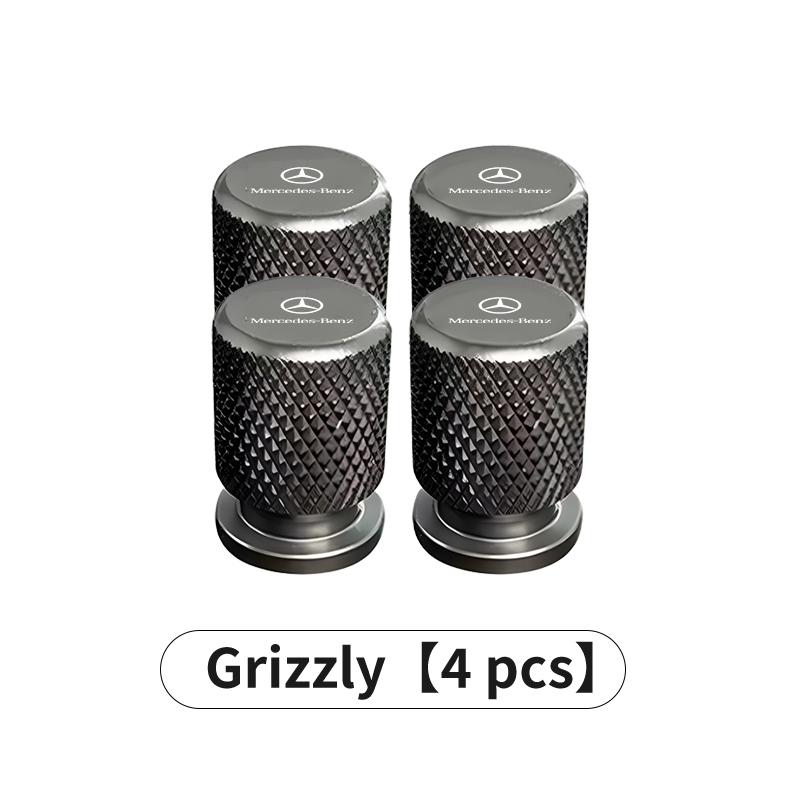 For Mercedes Benz 4pcs Car Wheel Tire Valve Caps Tyre Stem Airdust Waterproof W202 W212 W126 W140 W168 W177 CLS GLE GLC GLS CLA