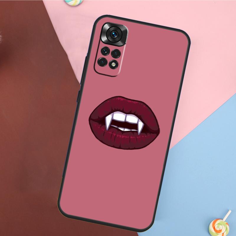 Сексуальный чехол-губы вампира для Xiaomi Redmi Note 14 13 12 9 10 11 Pro 9S 10S 11S 12S Redmi 14C 10C 12C 13C