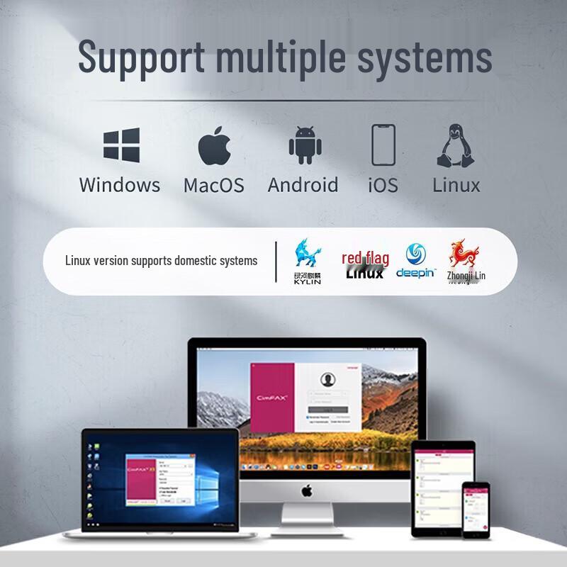 Сетевая факсимильная машина CimFAX Z5S Linux с усиленной безопасностью, CN-вилка (адаптер в комплекте)