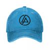 Linkin-Park Meteora Minutes To Midnight Угловой Эмблема Джинсовая Кепка-Snapback с Потертостями Унисекс Женская Регулируемая Кепка
