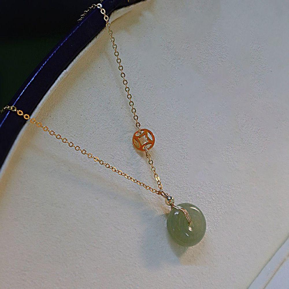 Gift Chinese Style Women Necklace Korean Style Clavicle Chain Round  Necklaces Fashion Jewelry
