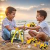 Монтессори Сделай сам Сборка Инженерные машины 4 шт., Пляжная развивающая игрушка для подарков на день рождения мальчиков, Упаковка в подарочный мешок для хранения