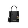 Michael Kors Mercer Classic Французская Сумка-аккордеон для Поездок Crossbody Наплечная Сумка Кожаная Сумка-тоут Мини Женские Сумки Черный 35S1GM9T0L-001