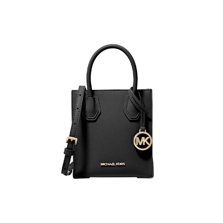 Michael Kors Mercer Classic Французская Сумка-аккордеон для Поездок Crossbody Наплечная Сумка Кожаная Сумка-тоут Мини Женские Сумки Черный 35S1GM9T0L-001
