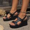 Women's Shoes On Sale 2024 High Quality One Pedal Women's Sandals Summer Open Toe Rome Solid Color Casual Beach Sandals Female