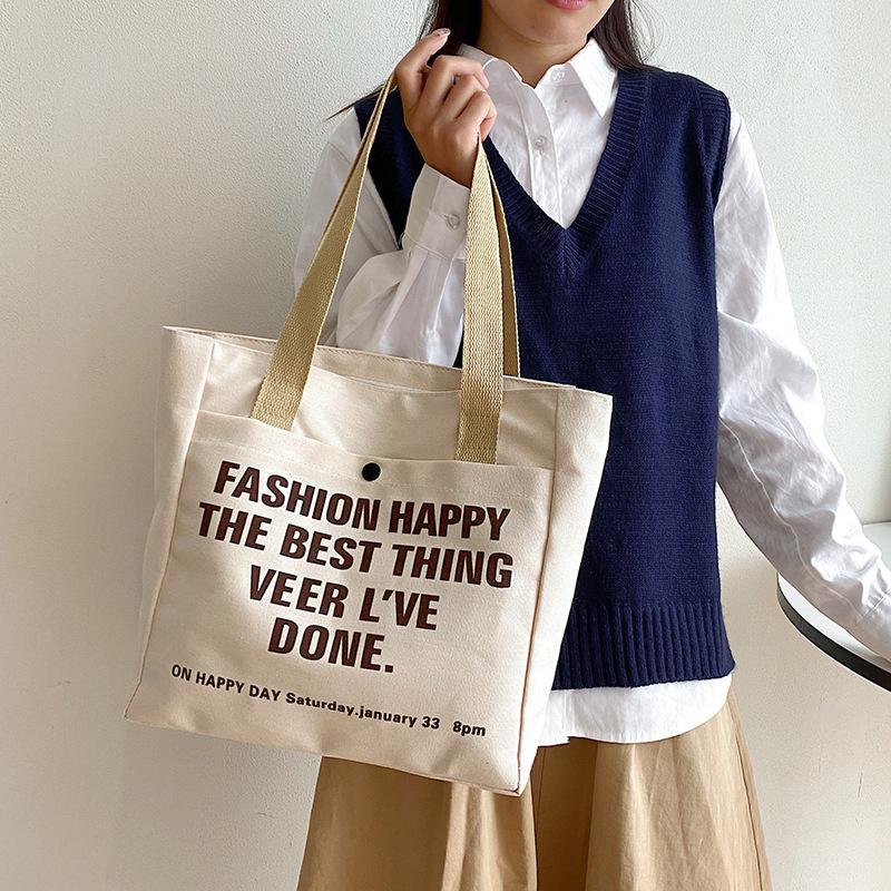 Холщовые сумки-тоут для женщин, большая вместительная сумка на плечо, студенческие занятия, поездки на работу, сумка для ноутбука, повседневные сумки ARI