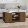  Coffee Table, Honey Brown, 90x49x40.5 Cm, Solid Pine Wood