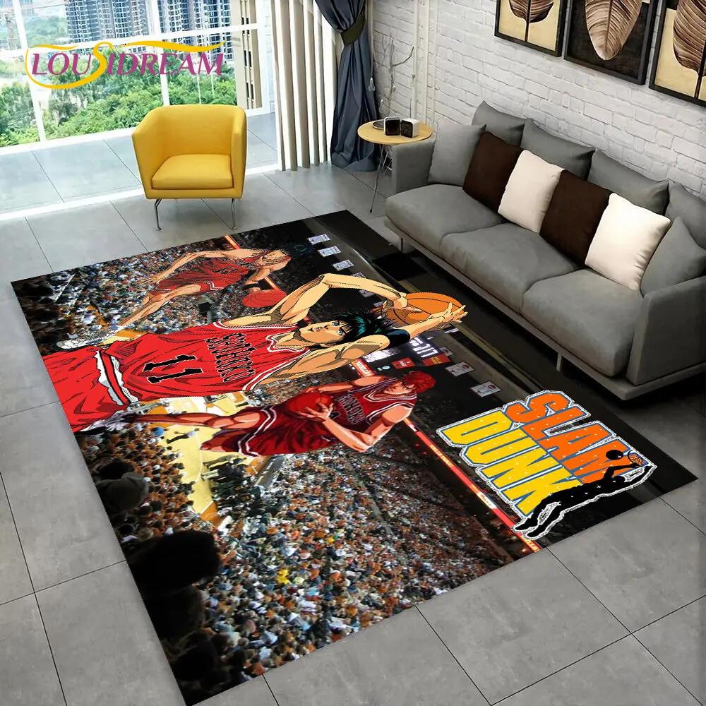 Slam Dunk Япония Аниме Мультфильм Коврик, Коврик для гостиной Спальня Диван Коврик Украшение, Дети играют Нескользящий напольный коврик