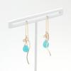 [Official] ESTELLE Women's American Earrings In 10K Yellow Gold with Amazonite, 0222-8361-0019-0000