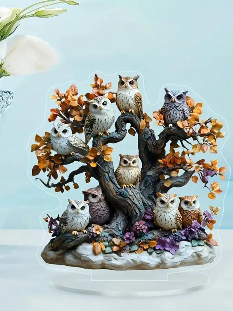 1 украшение в виде семьи сов, коллекционный предмет в стиле аниме, украшение для дома, украшение для офиса, идеально в качестве подарка и украшения!