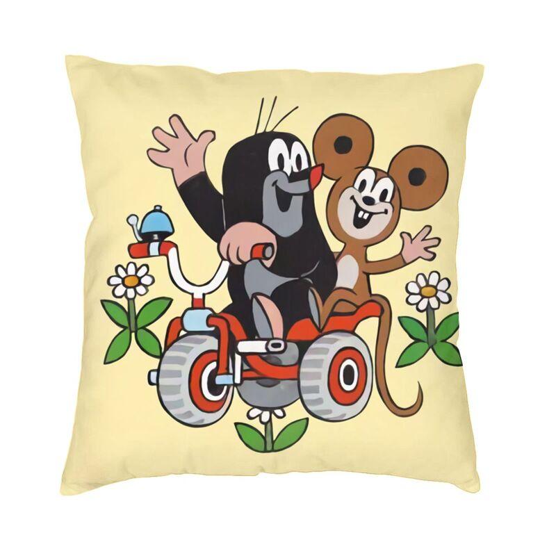 Cute Happy Mole Krtek Nordic Throw Pillow Covers Home Decorative D Printing Custom Cartoon Little Maulwurf Car Cushion Case