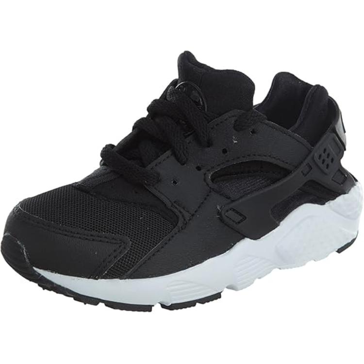 Nike Air Huarache Run Нескользящие Устойчивые к истиранию Низкие Детские Беговые Кроссовки Черно-белые Детские 704949-011