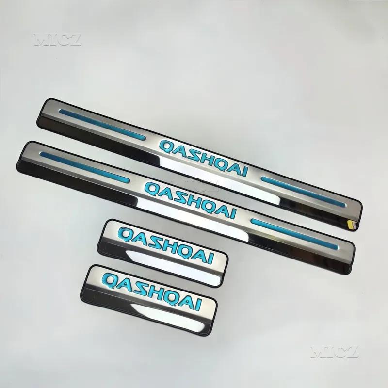 Для Nissan Qashqai J10 J11 2007-2013 2014- Накладка на порог двери из нержавеющей стали Накладка на педаль автомобиля