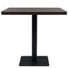 VidaXL Table de bistro MDF et acier Carré 80 x 80 x 75 cm Frêne foncé