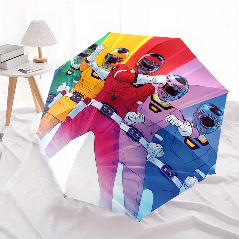 1pc Power Rangers Themed High-quality Umbrella,Automatic Opening and Closing Umbrella,Multi-functional Umbrella G0811386