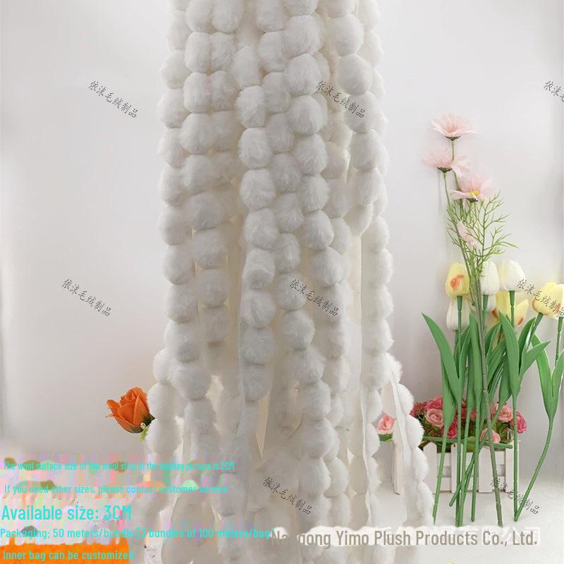 Искусственные меховые полоски для шляпы ханьфу в стиле тыквы - искусственные шарики из меха кролика рекс для рождественской одежды