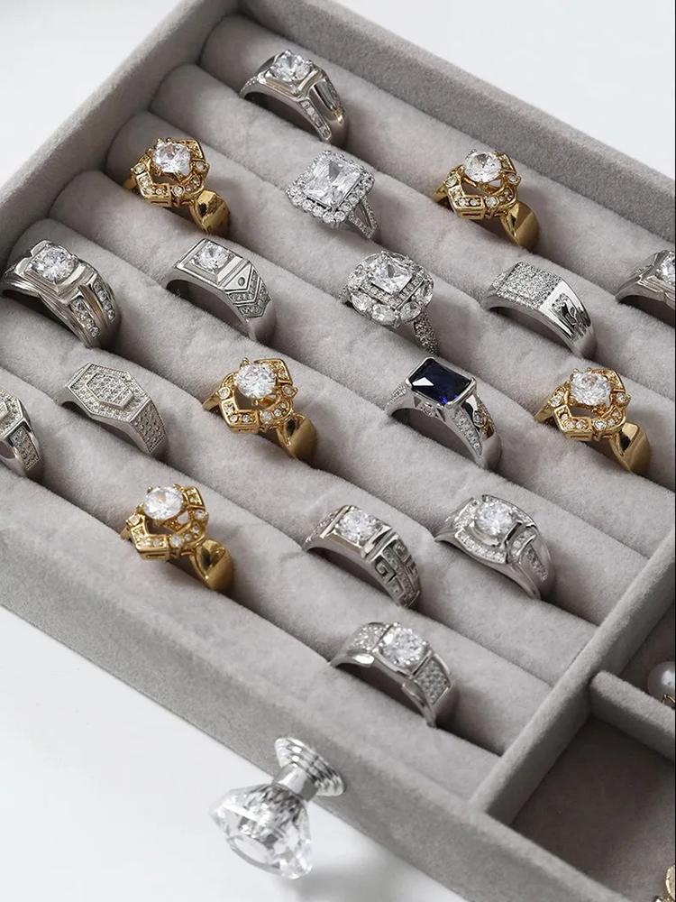 Прозрачная акриловая шкатулка для драгоценностей, органайзер, дисплей, шкатулка для драгоценностей, трехслойное хранение, пыленепроницаемые многофункциональные витрины, упаковка