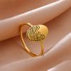 Cazador Sea Ocean Wave Rings for Women Men Stainless Steel Minimalist Jewelry Finger Ring Birthday Gift 2026 Trend Wholesale