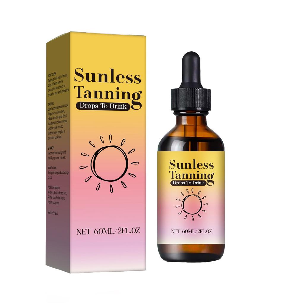 Body Tanning Cream Tanning Sunbath Sunless Skin Color Tanning Drops 60ML