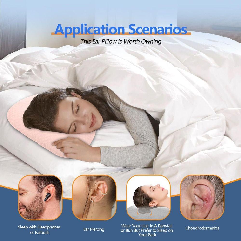 Breathable Ear Piercing Pillow Ergonomic Pillow with Ear Hole  Side Sleepers Accessories