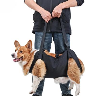 Подъемный поводок для собак, регулируемые средства обучения, нейлоновый черный вспомогательный ремень для собак, переносные ремни для травм собак, вспомогательные гибкие принадлежности для домашних животных