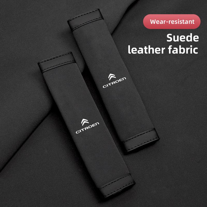 AJFJ2 2Pcs Car Seat Belt Shoulder Protection Set Interior Accessories For Citroen C6 C4 C3 C2 2CV VTS DS3 DS5 RD3 Cross Berlingo Xsara