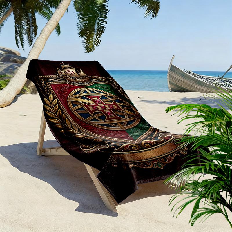 Royal Emblem Heritage beach towel beach Outdoor camping Absorbent bath towel swim seaside Outdoor picnic beach mat beach towel beach