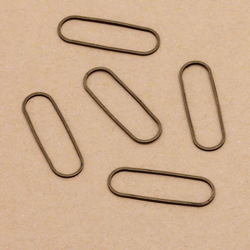 20pcs Metal Oval Hollow Frame Charms Pendant Earrings Bracelet Necklace Connectors for DIY Jewelry Making Findings Wholesale